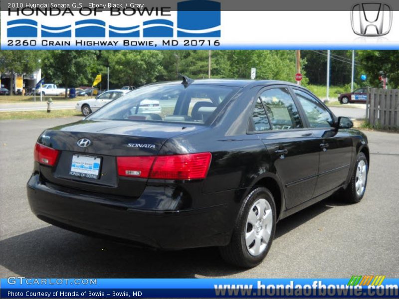 Ebony Black / Gray 2010 Hyundai Sonata GLS