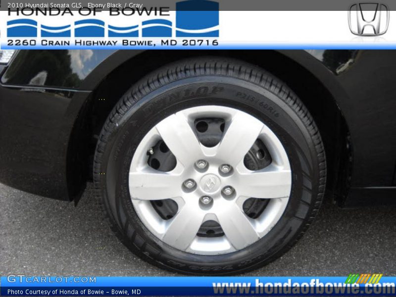 Ebony Black / Gray 2010 Hyundai Sonata GLS
