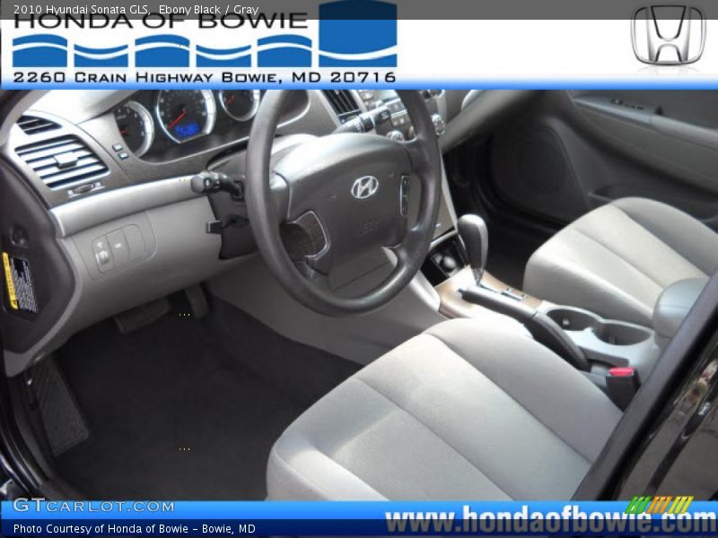 Ebony Black / Gray 2010 Hyundai Sonata GLS