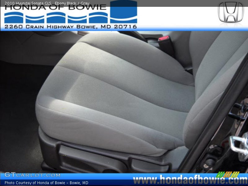 Ebony Black / Gray 2010 Hyundai Sonata GLS