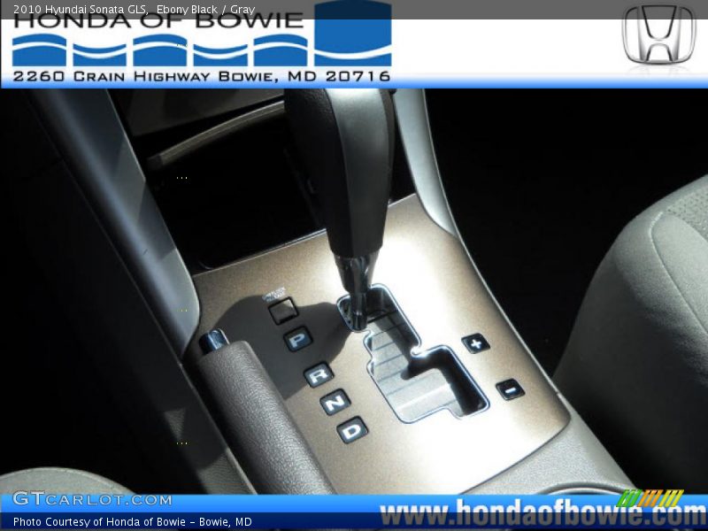 Ebony Black / Gray 2010 Hyundai Sonata GLS