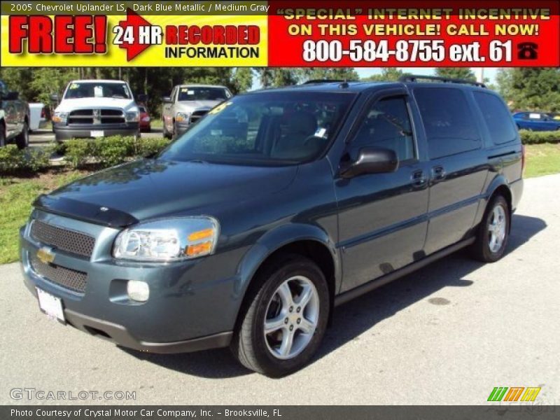Dark Blue Metallic / Medium Gray 2005 Chevrolet Uplander LS