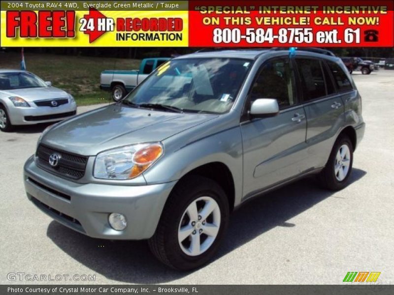 Everglade Green Metallic / Taupe 2004 Toyota RAV4 4WD