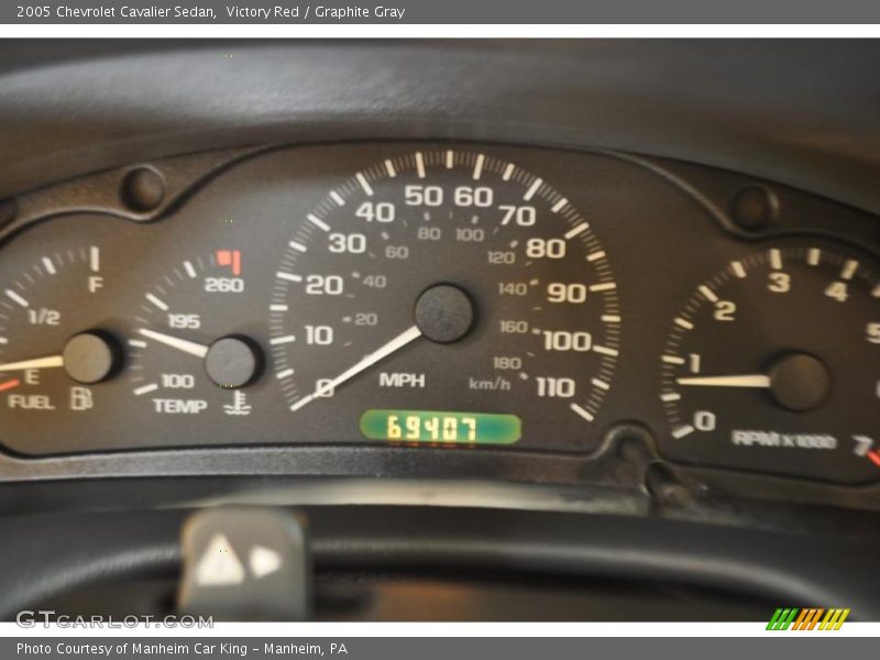 Victory Red / Graphite Gray 2005 Chevrolet Cavalier Sedan