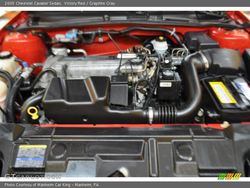 Victory Red / Graphite Gray 2005 Chevrolet Cavalier Sedan