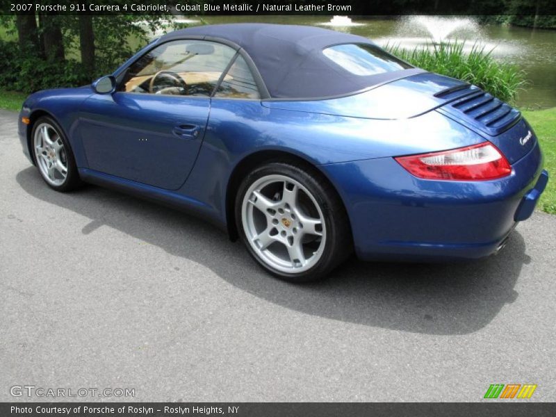 Cobalt Blue Metallic / Natural Leather Brown 2007 Porsche 911 Carrera 4 Cabriolet