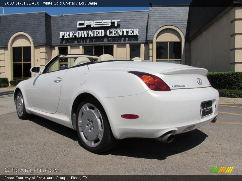 White Gold Crystal / Ecru Beige 2003 Lexus SC 430