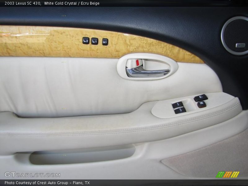 White Gold Crystal / Ecru Beige 2003 Lexus SC 430