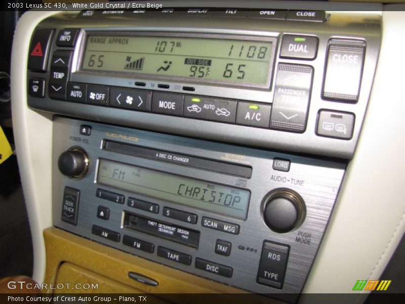 White Gold Crystal / Ecru Beige 2003 Lexus SC 430