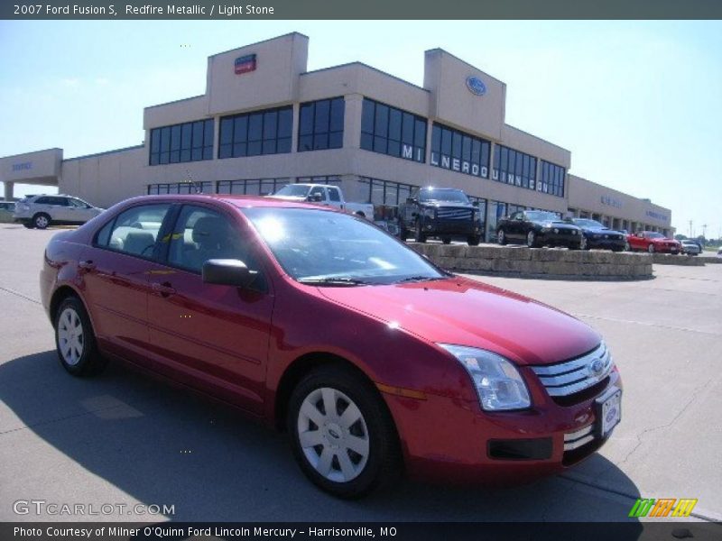 Redfire Metallic / Light Stone 2007 Ford Fusion S