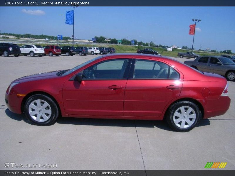 Redfire Metallic / Light Stone 2007 Ford Fusion S