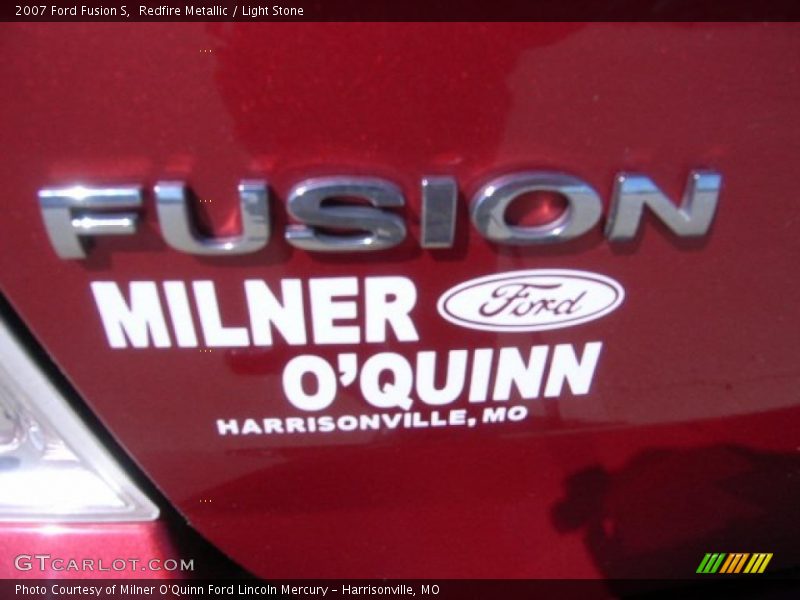 Redfire Metallic / Light Stone 2007 Ford Fusion S