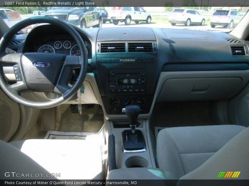 Redfire Metallic / Light Stone 2007 Ford Fusion S