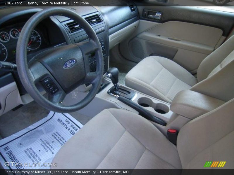 Redfire Metallic / Light Stone 2007 Ford Fusion S