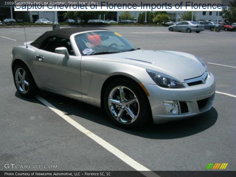 Silver Pearl / Red 2009 Saturn Sky Red Line Roadster