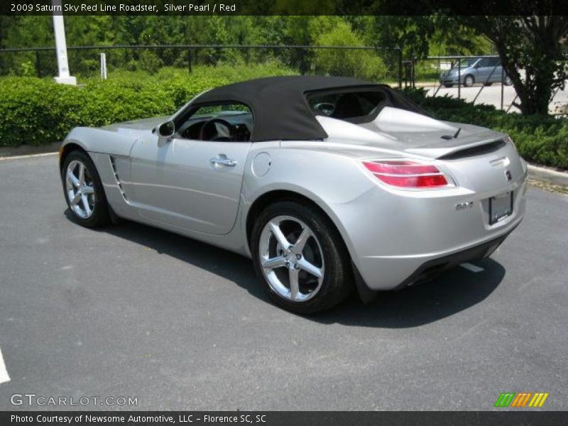 Silver Pearl / Red 2009 Saturn Sky Red Line Roadster