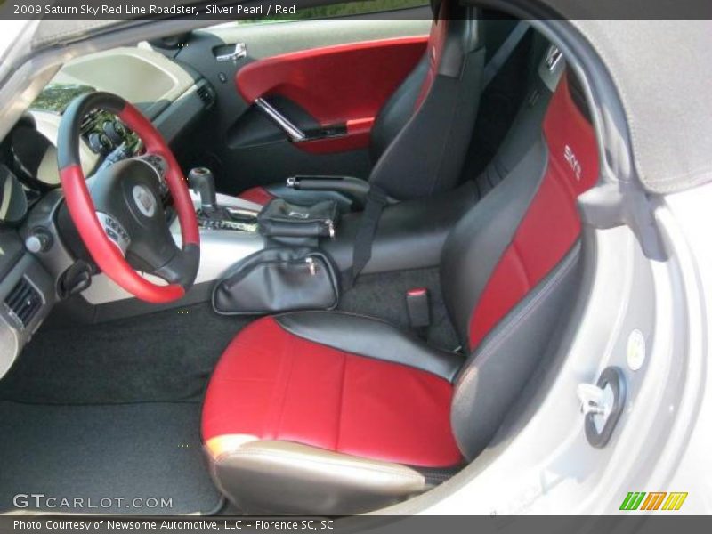 Silver Pearl / Red 2009 Saturn Sky Red Line Roadster