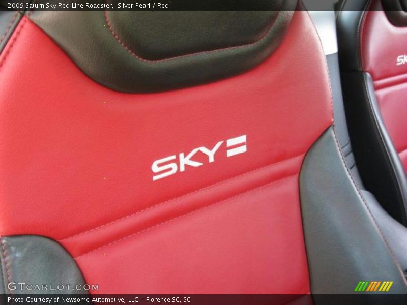 Silver Pearl / Red 2009 Saturn Sky Red Line Roadster