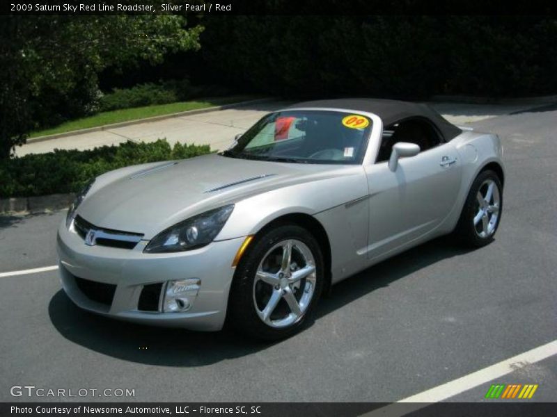 Silver Pearl / Red 2009 Saturn Sky Red Line Roadster