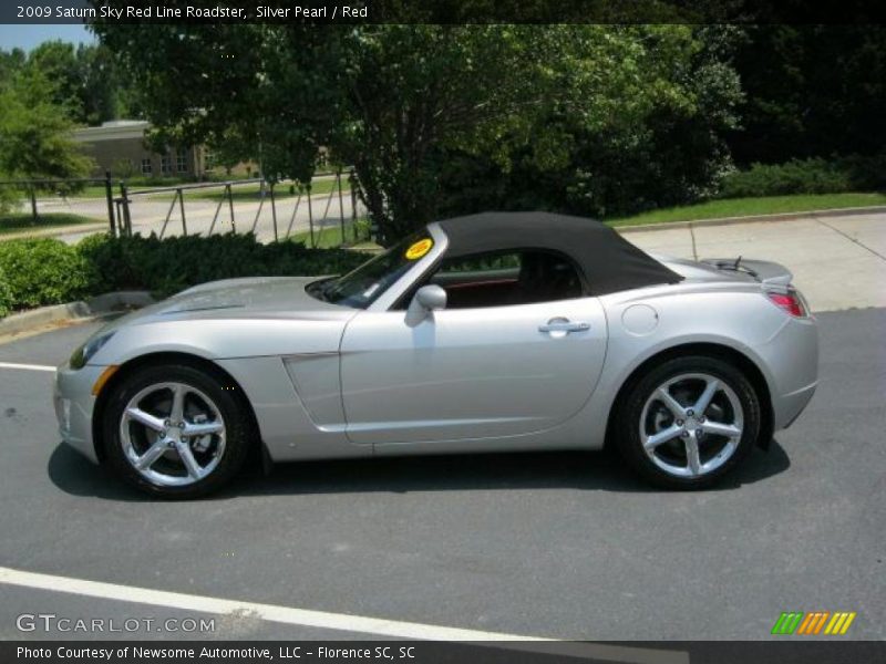 Silver Pearl / Red 2009 Saturn Sky Red Line Roadster