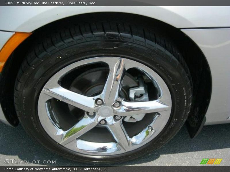 Silver Pearl / Red 2009 Saturn Sky Red Line Roadster