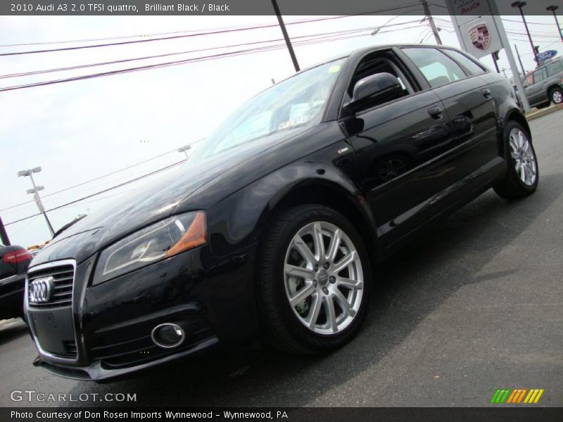 Brilliant Black / Black 2010 Audi A3 2.0 TFSI quattro