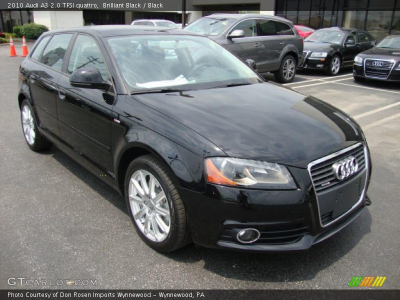 Brilliant Black / Black 2010 Audi A3 2.0 TFSI quattro