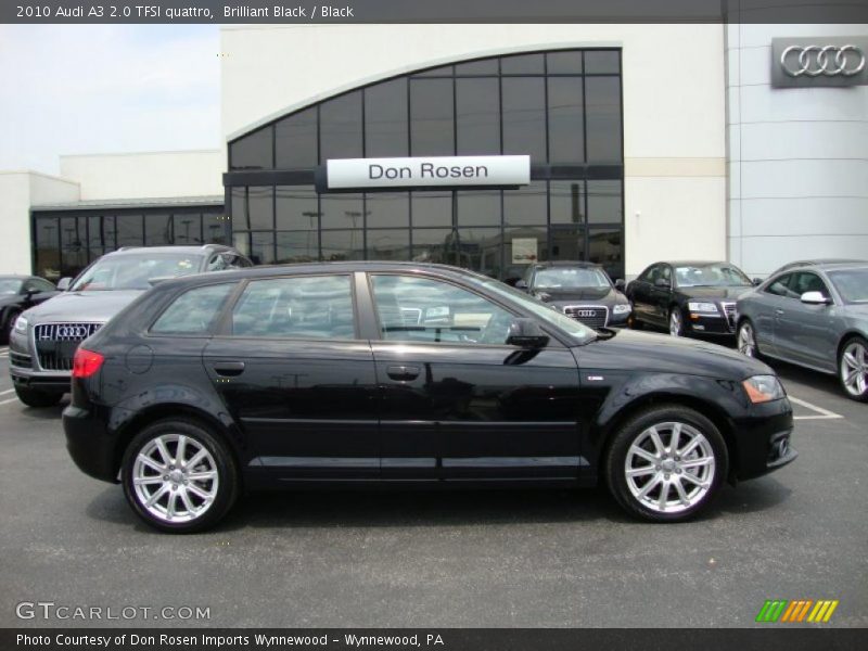Brilliant Black / Black 2010 Audi A3 2.0 TFSI quattro