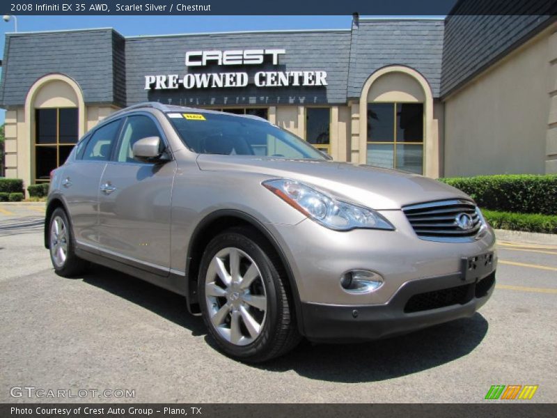 Scarlet Silver / Chestnut 2008 Infiniti EX 35 AWD