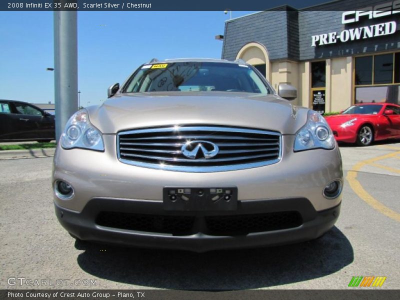 Scarlet Silver / Chestnut 2008 Infiniti EX 35 AWD