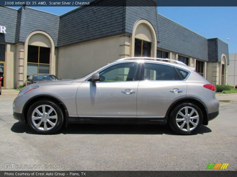 Scarlet Silver / Chestnut 2008 Infiniti EX 35 AWD