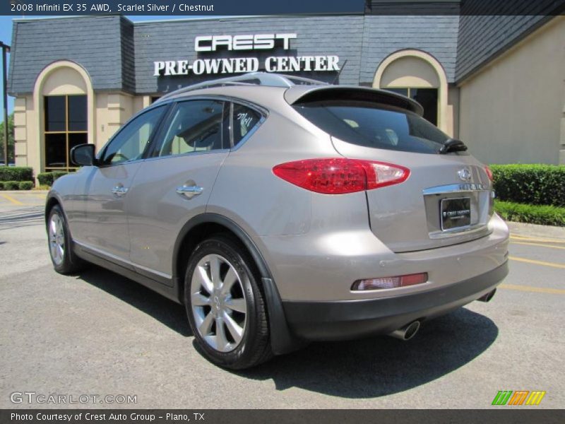 Scarlet Silver / Chestnut 2008 Infiniti EX 35 AWD