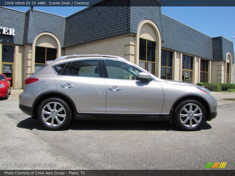 Scarlet Silver / Chestnut 2008 Infiniti EX 35 AWD