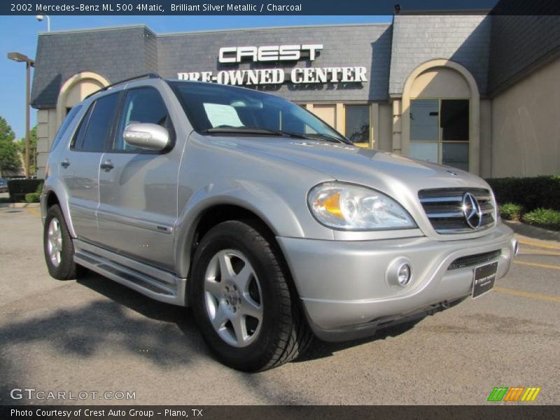 Brilliant Silver Metallic / Charcoal 2002 Mercedes-Benz ML 500 4Matic