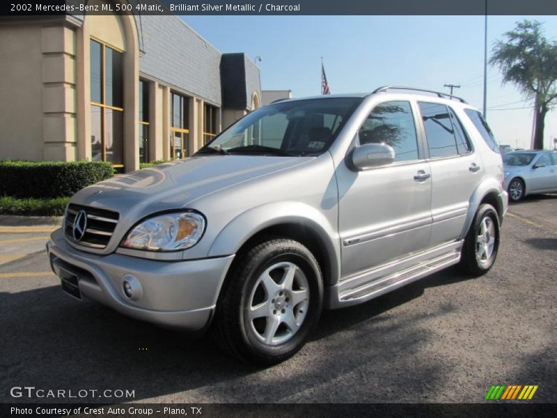 Brilliant Silver Metallic / Charcoal 2002 Mercedes-Benz ML 500 4Matic