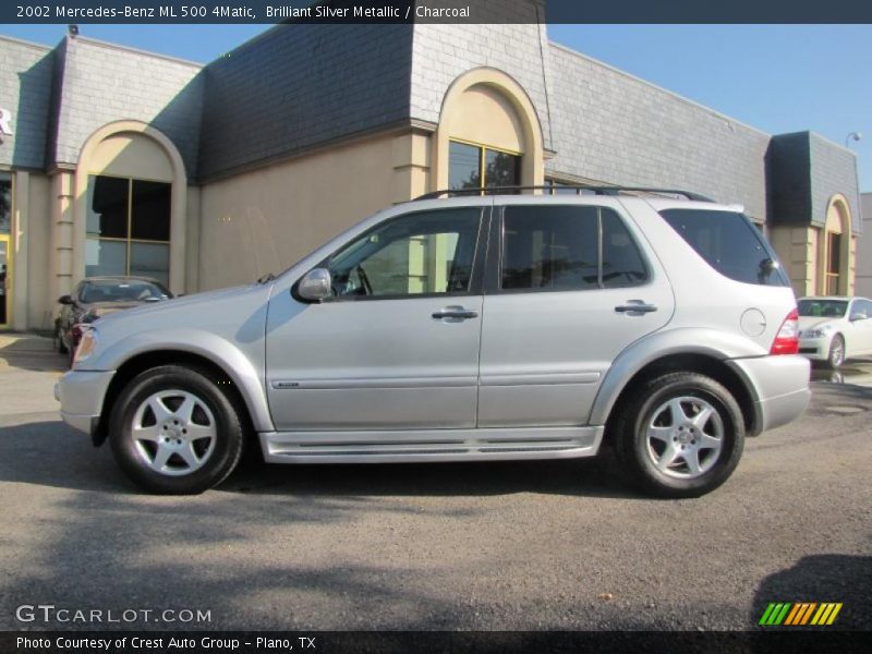 Brilliant Silver Metallic / Charcoal 2002 Mercedes-Benz ML 500 4Matic