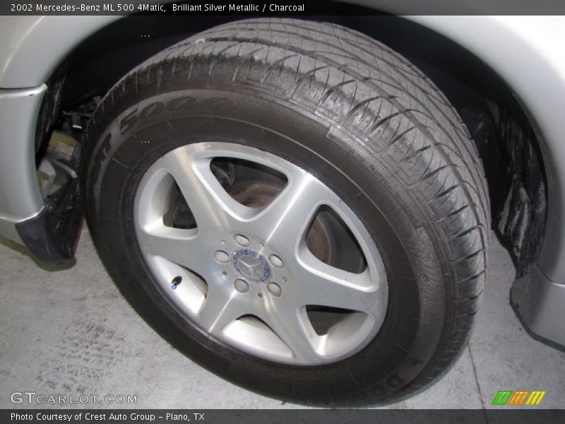Brilliant Silver Metallic / Charcoal 2002 Mercedes-Benz ML 500 4Matic