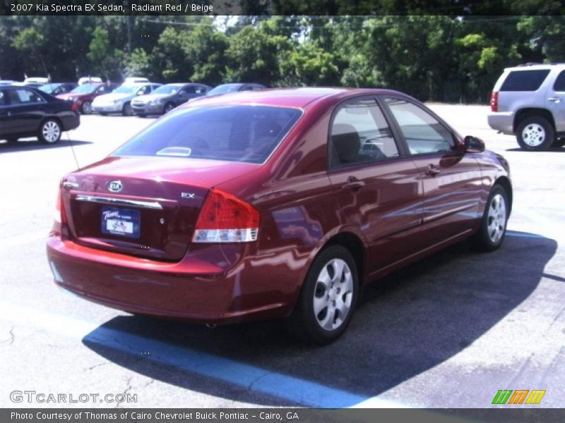 Radiant Red / Beige 2007 Kia Spectra EX Sedan