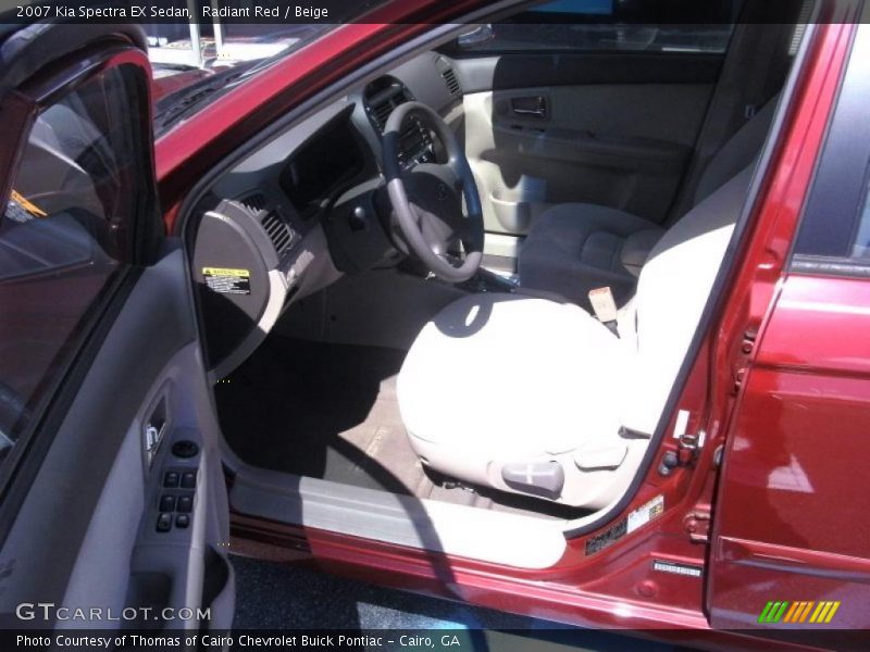 Radiant Red / Beige 2007 Kia Spectra EX Sedan