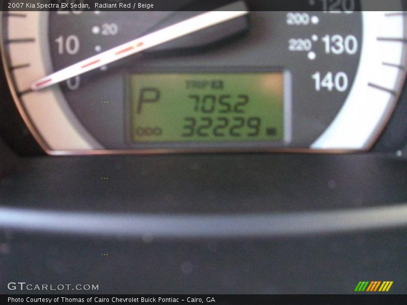 Radiant Red / Beige 2007 Kia Spectra EX Sedan