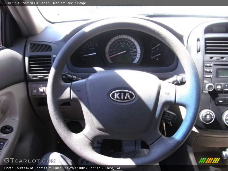 Radiant Red / Beige 2007 Kia Spectra EX Sedan