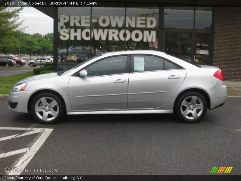 Quicksilver Metallic / Ebony 2010 Pontiac G6 Sedan