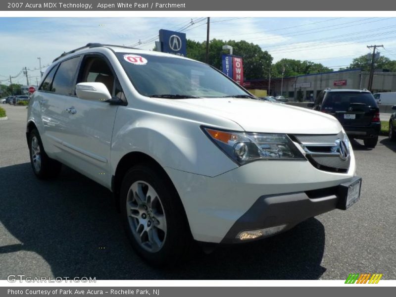 Aspen White Pearl / Parchment 2007 Acura MDX Technology