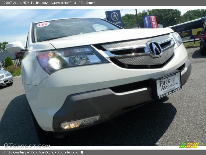 Aspen White Pearl / Parchment 2007 Acura MDX Technology