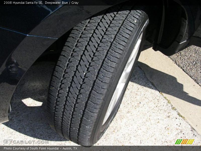 Deepwater Blue / Gray 2008 Hyundai Santa Fe SE