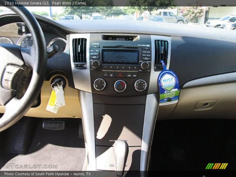 Pearl White / Camel 2010 Hyundai Sonata GLS