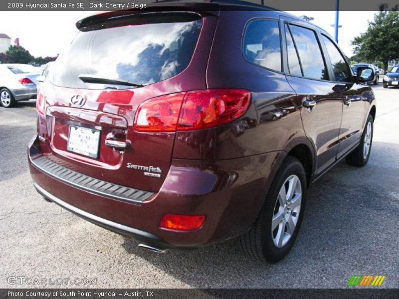 Dark Cherry / Beige 2009 Hyundai Santa Fe SE