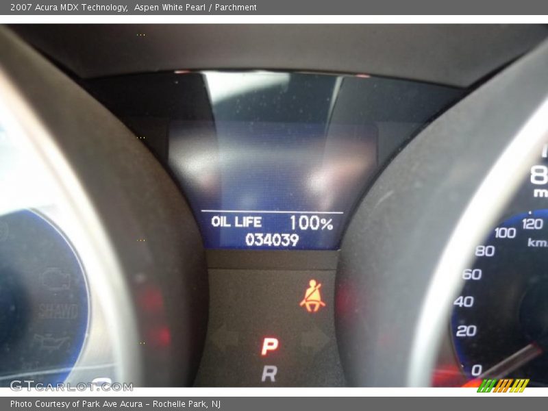 Aspen White Pearl / Parchment 2007 Acura MDX Technology
