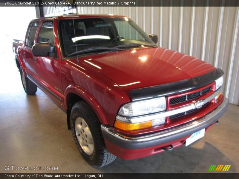 Dark Cherry Red Metallic / Graphite 2001 Chevrolet S10 LS Crew Cab 4x4