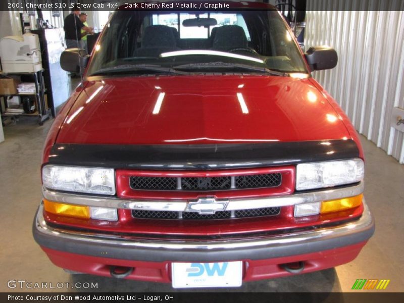 Dark Cherry Red Metallic / Graphite 2001 Chevrolet S10 LS Crew Cab 4x4